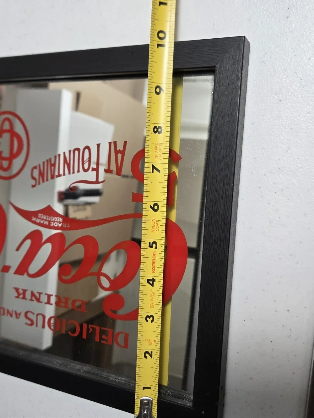 3 Vintage Coke Mirrors. 1 Red Lettering. 1 Blue Lettering. 1 Red & Black Nice.